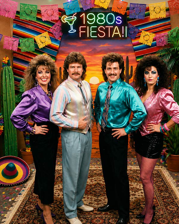 Cheesy 80s Fiesta AI Photo Booth 1980s Fiesta